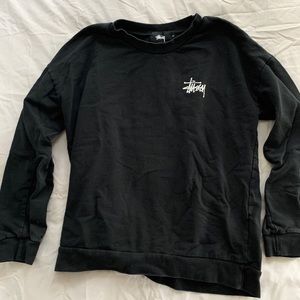 Stussy black crew neck sweatshirt (women’s XS/S)